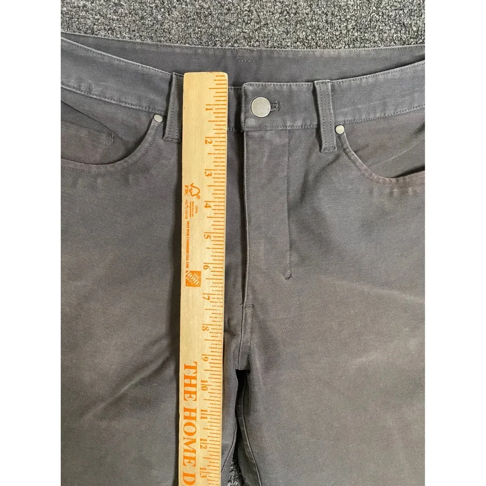 Lululemon ABC Pant Slim Gray Mens 33x31 Tech Canvas 5-Pocket Trousers Casual